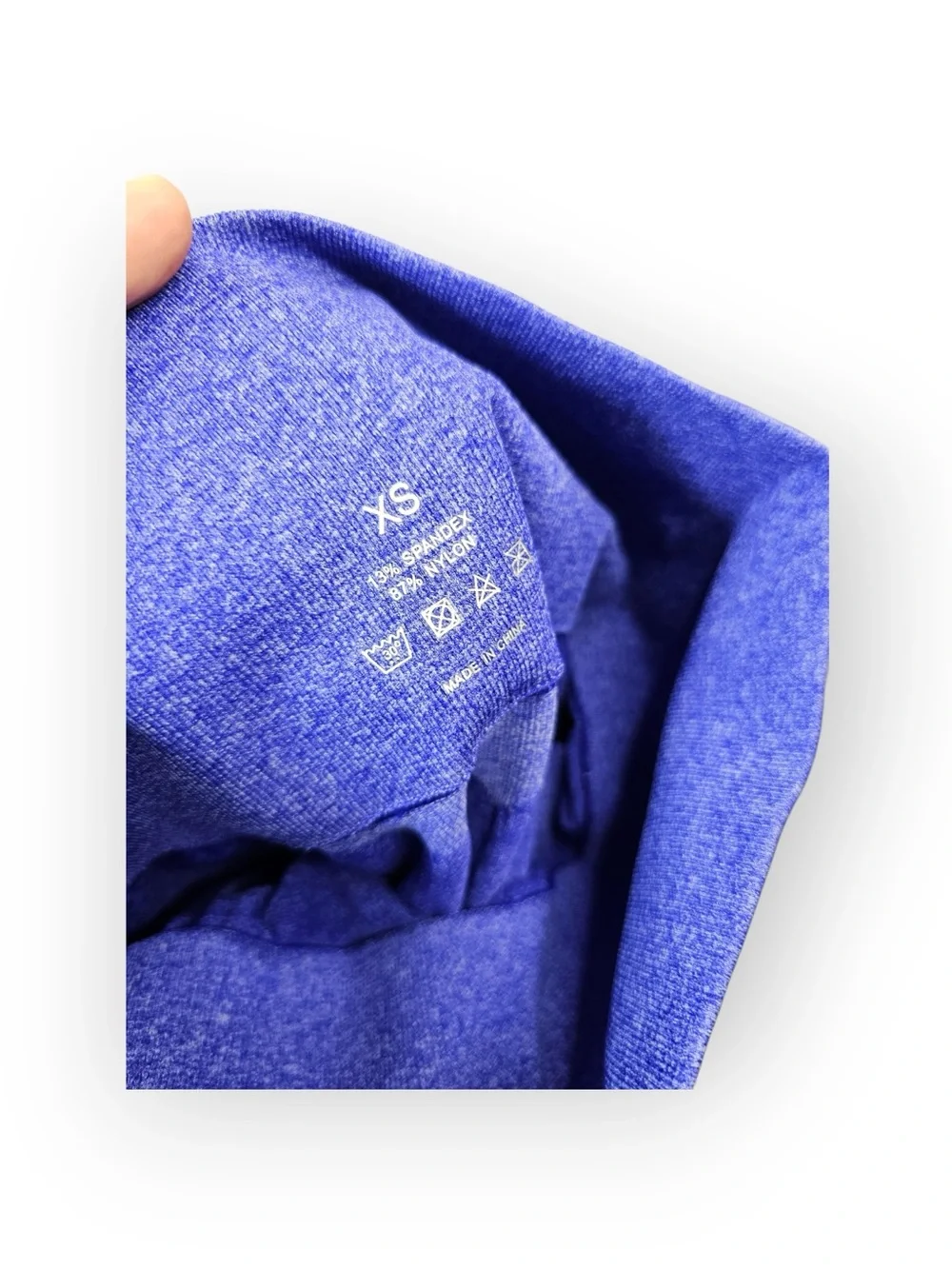 NVGTN Solid Seamless High-Waisted Leggings in Heather Royal Blue | Extra Small
